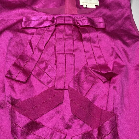 NEW KATE SPADE Amelia Take A Bow Dress Magenta Gerbera Pink Size 8 NWT - Picture 8 of 12